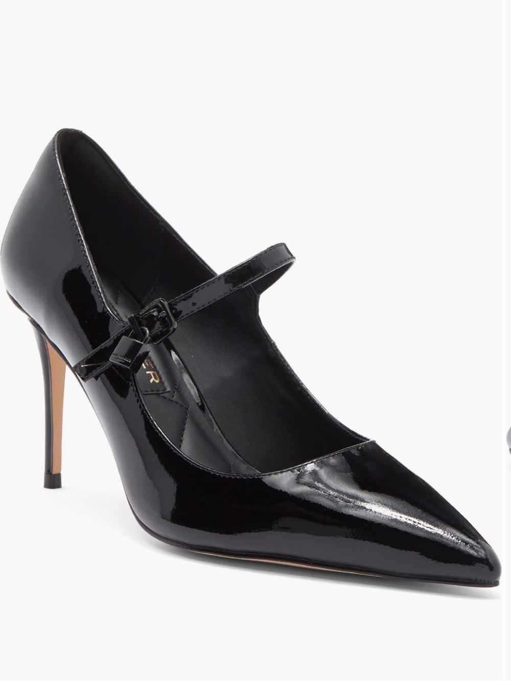 Kurt Geiger Mary Jane Pointed Toe Platform Pump Black